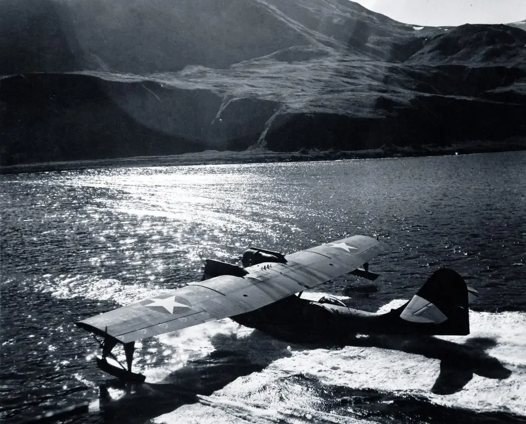 PBY Catalina returning from a patrol flight to Attu in the Aleutian Islands