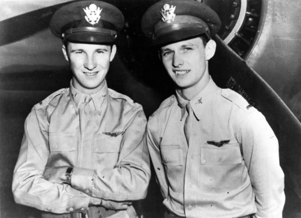 Lieutenants Kenneth Taylor and George Welch, P-40 pilots who fought at Pearl Harbor