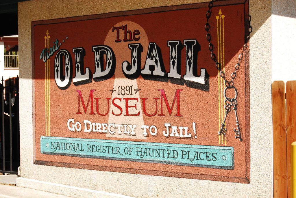 Old Jail museum sign at 167 San Marco Avenue, St. Augustine